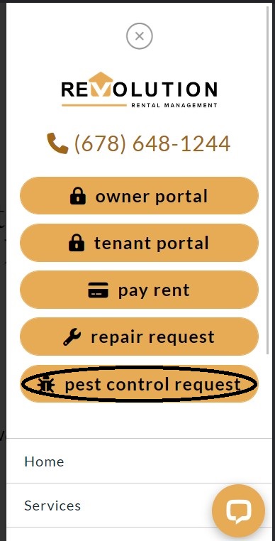 Pest control request