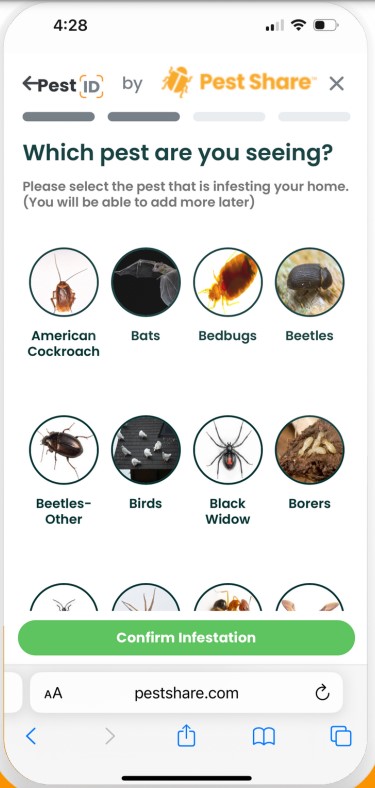 Pest control request